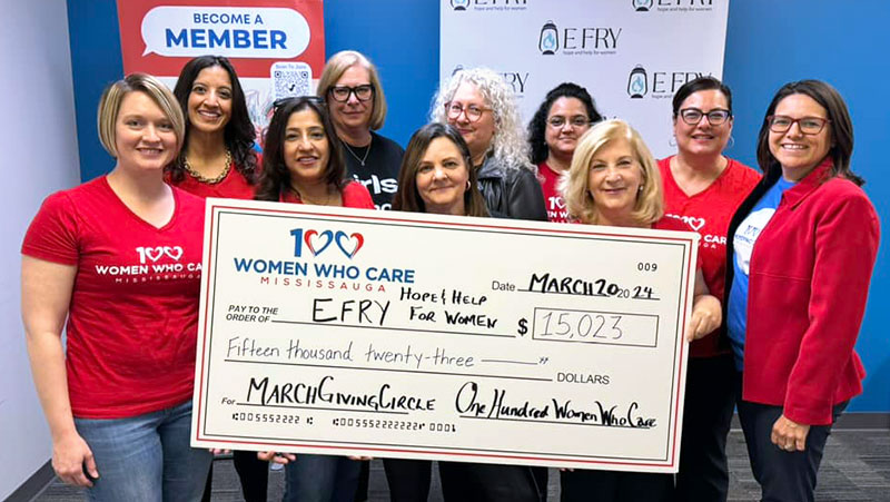 Cheque Presentation EFRY Hope & Help for Women